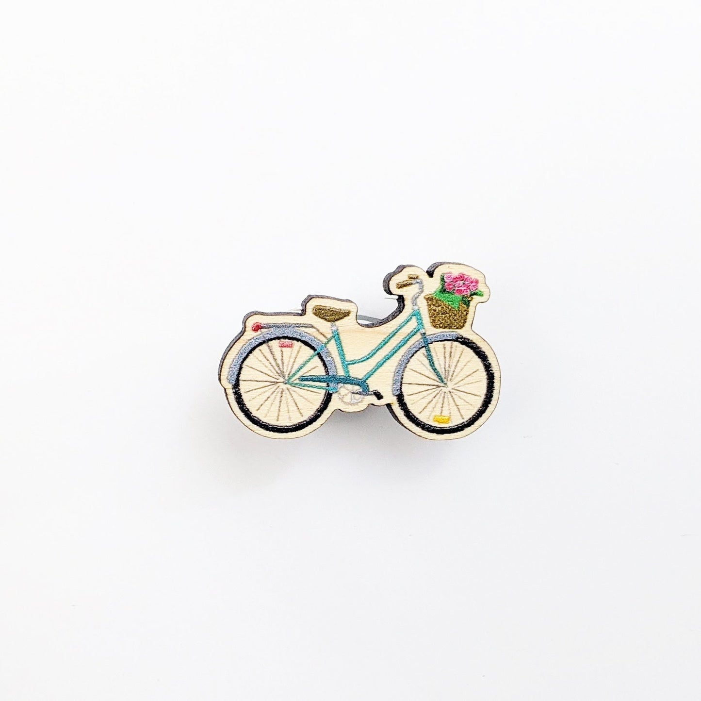 Vintage Teal Bicycle Pin
