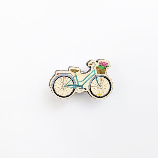 Vintage Teal Bicycle Pin