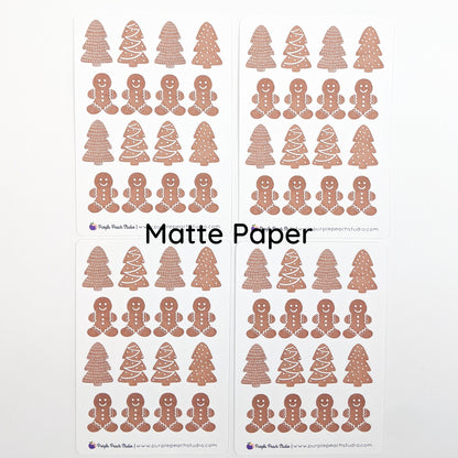 Small Gingerbread Cookie Stickers