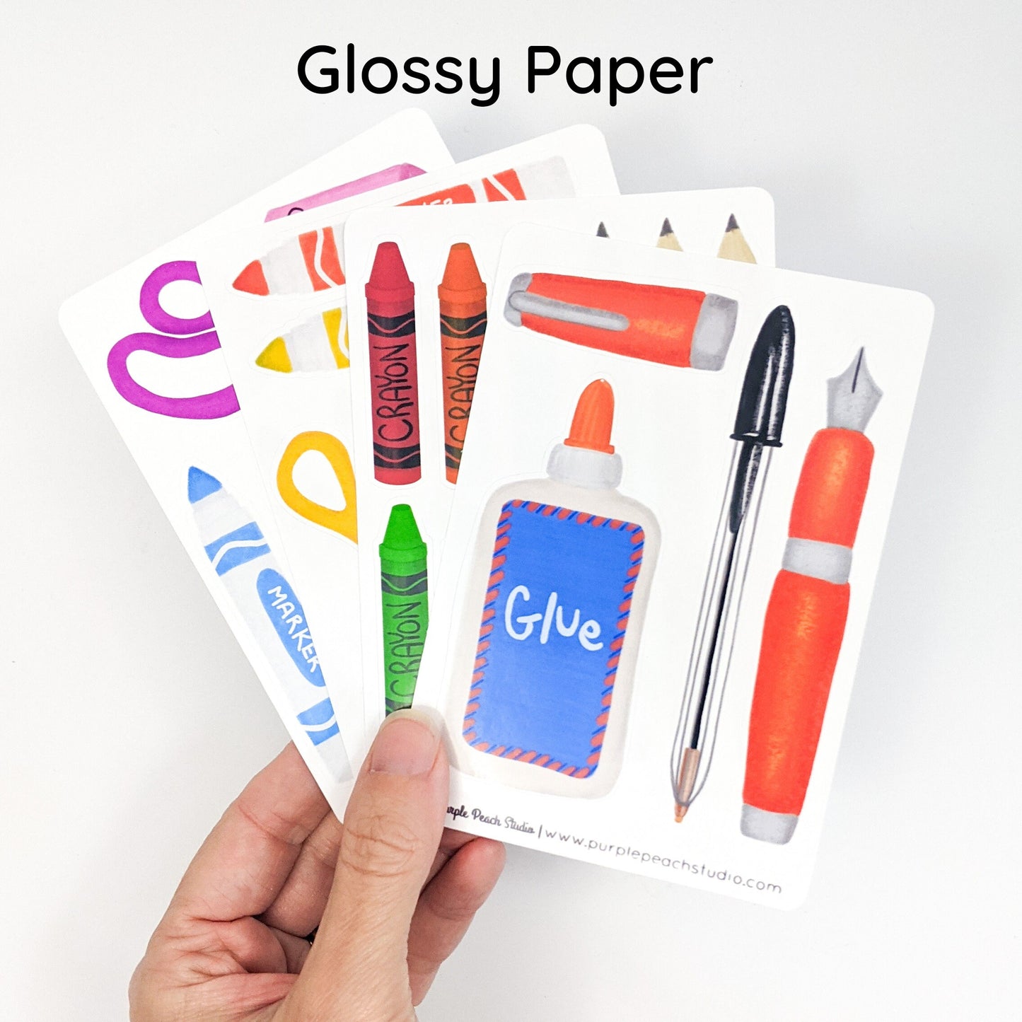 Small School and Office Supply Stickers