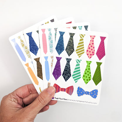 Small Necktie Stickers and Bowtie Stickers for Father's Day