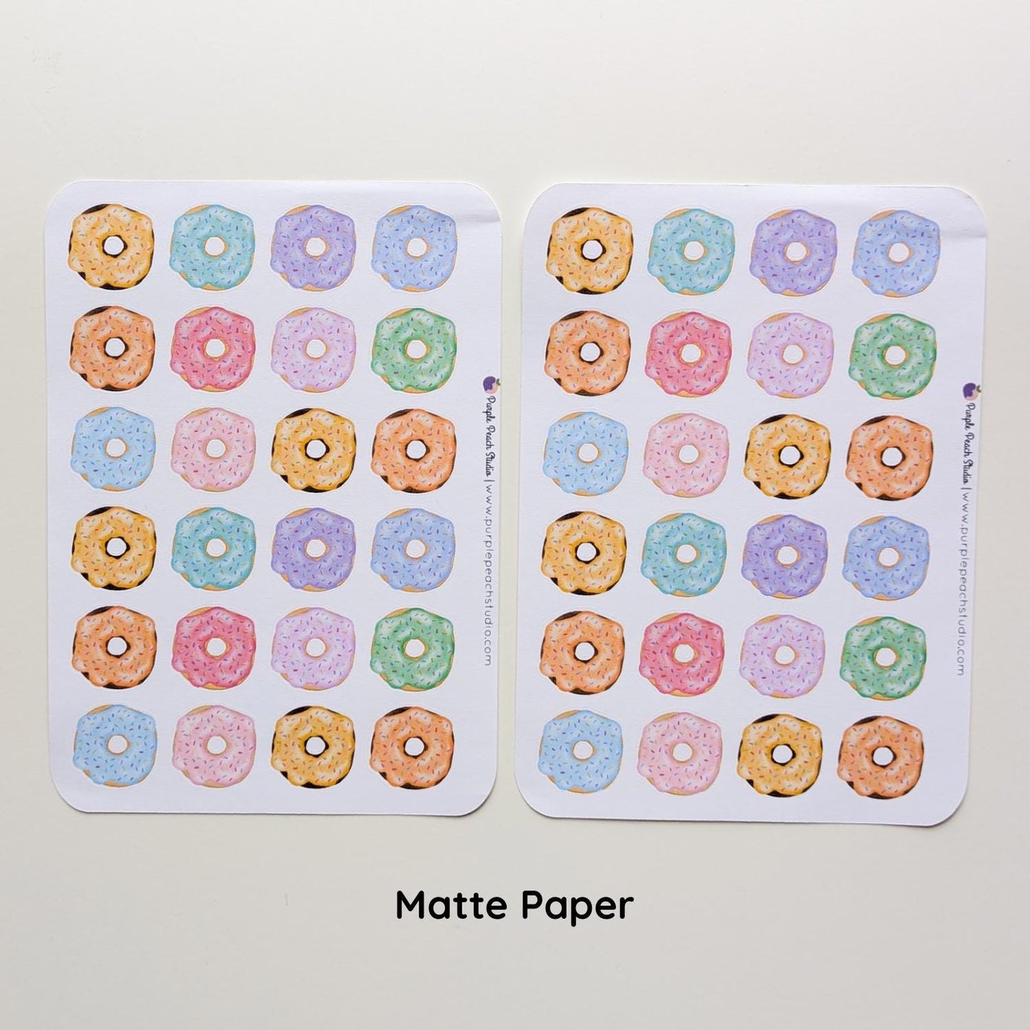 Large Rainbow Donut Sticker Sheets