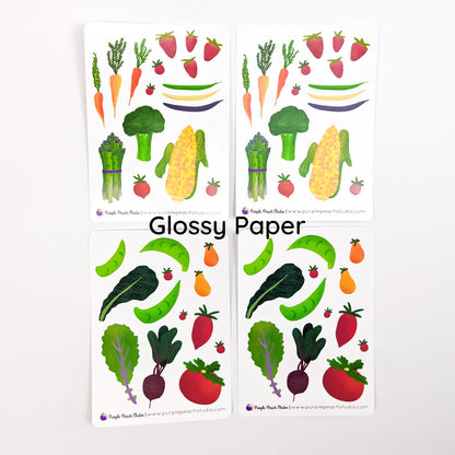 Small Farmers Market Vegetable Stickers
