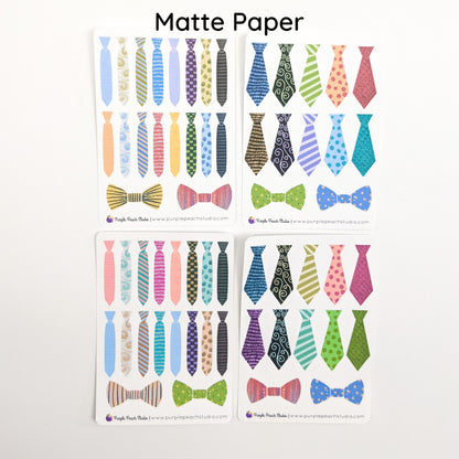 Small Necktie Stickers and Bowtie Stickers for Father's Day