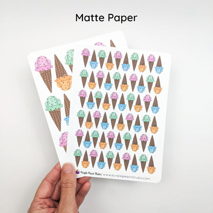 Large Ice Cream Stickers