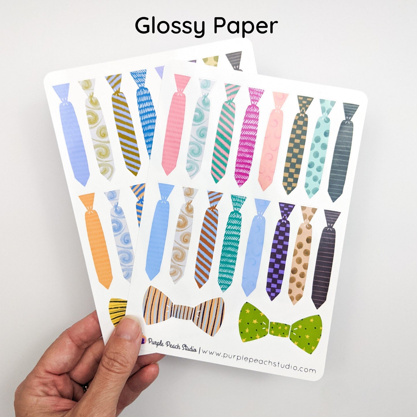 Large Necktie Stickers and Bowtie Stickers for Father's Day