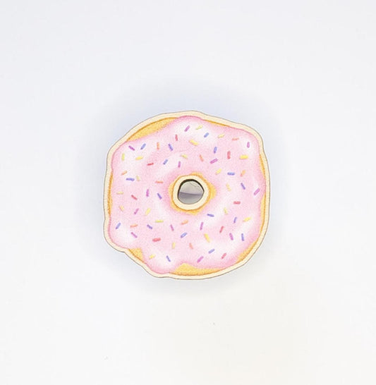 Cute Wooden Donut Pin