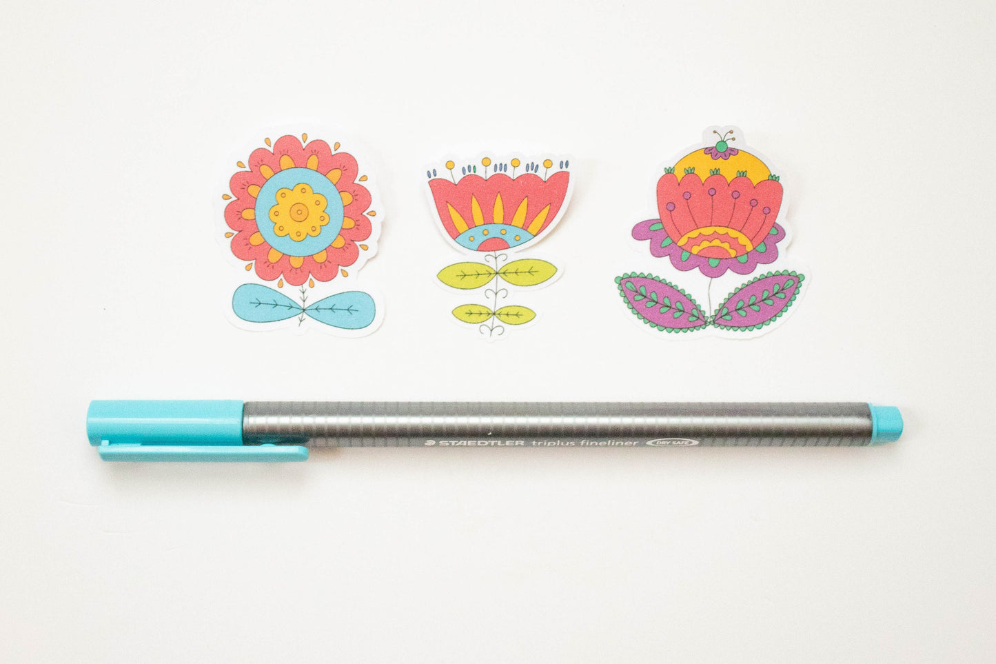 Small Folk Flower Stickers