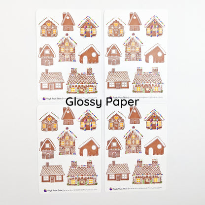 Small Gingerbread House Stickers