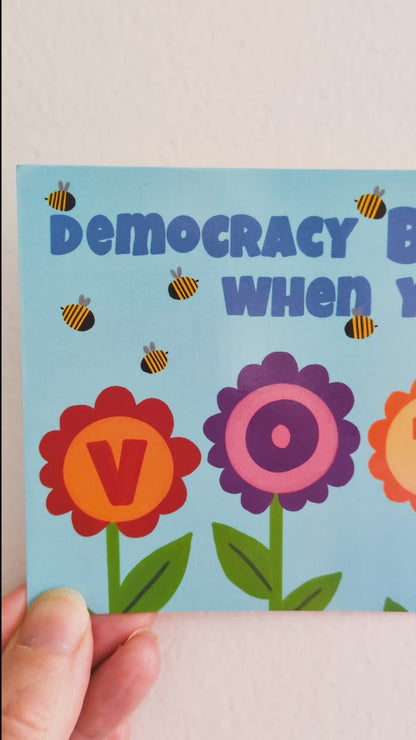 Democracy Blooms When You VOTE Postcards (Set of 10)