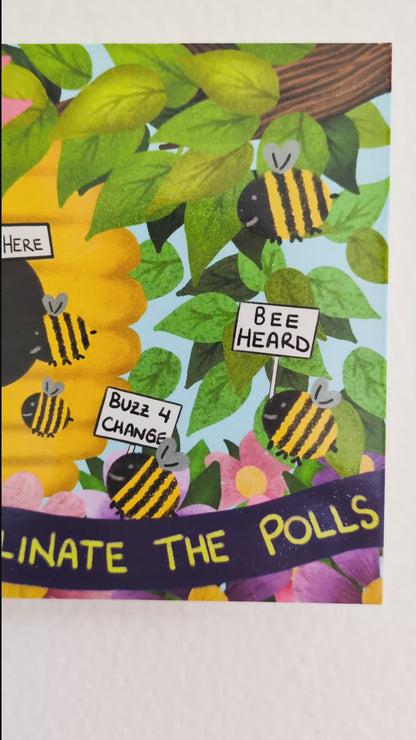 Bee a Voter “Pollinate the Polls” Postcards (Set of 10)